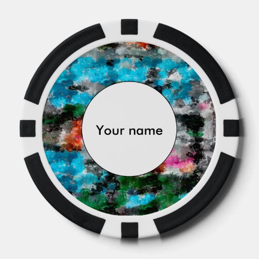 Kleurrijke textuur poker chips (Voorkant)