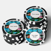 Kleurrijke textuur poker chips (Opstapeling)