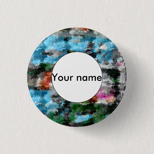 Kleurrijke textuur ronde button 3,2 cm (Voorkant)