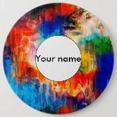 Kleurrijke textuur ronde button 6,0 cm (Voorkant)