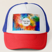 Kleurrijke textuur trucker pet (Voorkant)