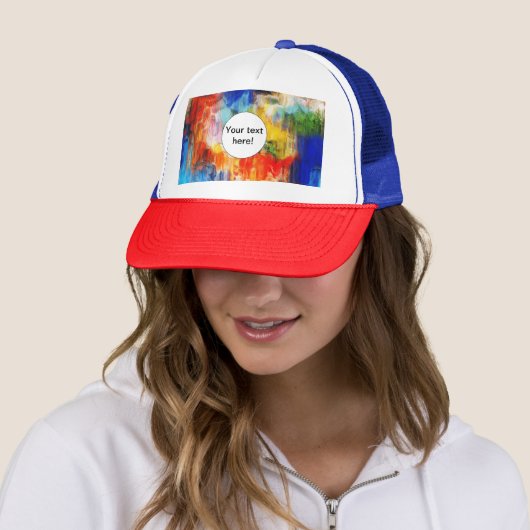 Kleurrijke textuur trucker pet (In situ)