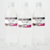 Kleurrijke textuur waterfles etiket (Flessen)