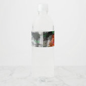 Kleurrijke textuur waterfles etiket (Achterkant)