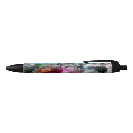 Kleurrijke textuur zwarte inkt pen (Bovenkant)