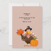 Kleurrijke Thanksgiving Fest Dinner Uitnodiging (Achterkant)