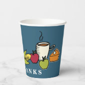 Kleurrijke Thanksgiving GEEF BEDANKT feestartikel  Papieren Bekers (Achterkant)