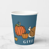 Kleurrijke Thanksgiving GEEF BEDANKT feestartikel  Papieren Bekers (Voorkant)