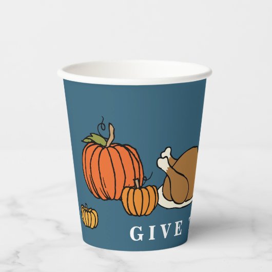 Kleurrijke Thanksgiving GEEF BEDANKT feestartikel  Papieren Bekers (Voorkant)