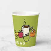 Kleurrijke Thanksgiving GEEF BEDANKT Holiday Papieren Bekers (Achterkant)