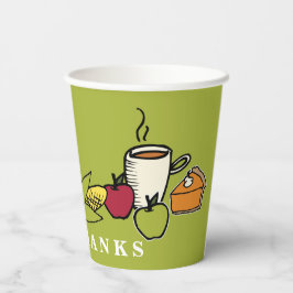 Kleurrijke Thanksgiving GEEF BEDANKT Holiday Papieren Bekers