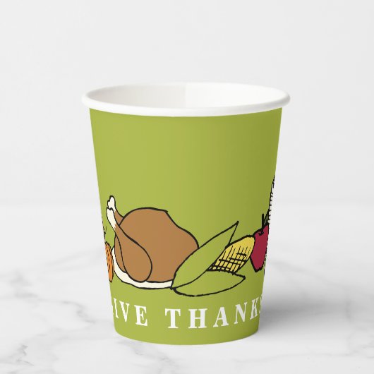 Kleurrijke Thanksgiving GEEF BEDANKT Holiday Papieren Bekers (Links)