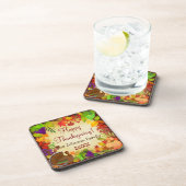 Kleurrijke Thanksgiving Harvest Bier Onderzetter (Rechterzijde)