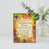 Kleurrijke Thanksgiving Harvest Briefkaart (Staand voorkant)