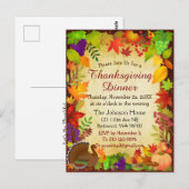 Kleurrijke Thanksgiving Harvest Briefkaart (Voorkant / Achterkant)