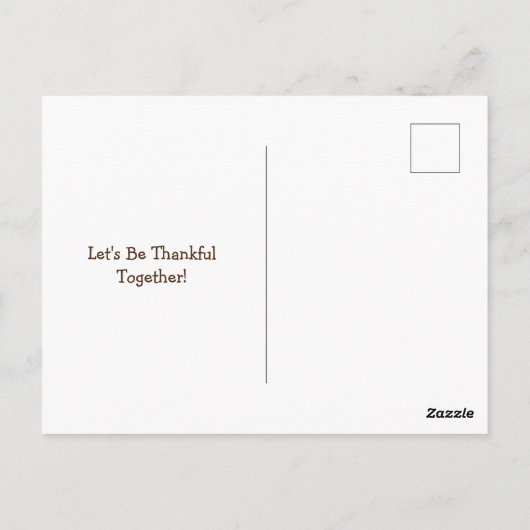 Kleurrijke Thanksgiving Harvest Briefkaart (Achterkant)