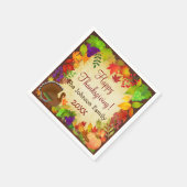 Kleurrijke Thanksgiving Harvest Servet (Hoek)