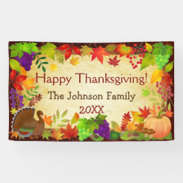 Kleurrijke Thanksgiving Harvest Spandoek