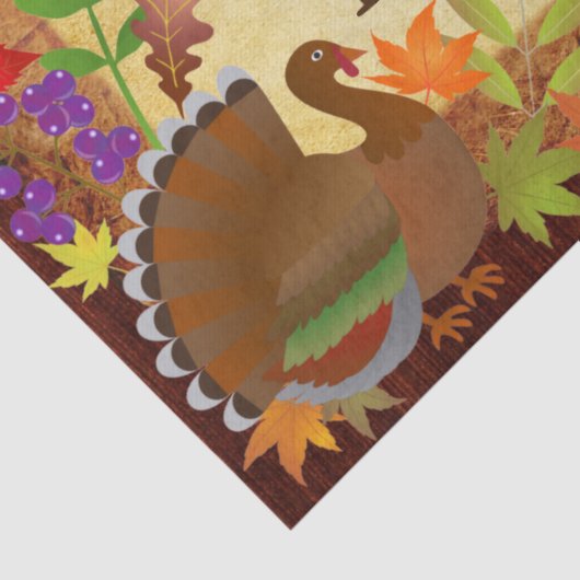 Kleurrijke Thanksgiving Harvest Tissuepapier (Detail)