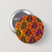 Kleurrijke Thanksgiving Kalkoenen Ronde Button 5,7 Cm (Voorkant /achterkant)