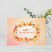 Kleurrijke Thanksgiving krans eenvoudige groet Feestdagenkaart (Staand voorkant)