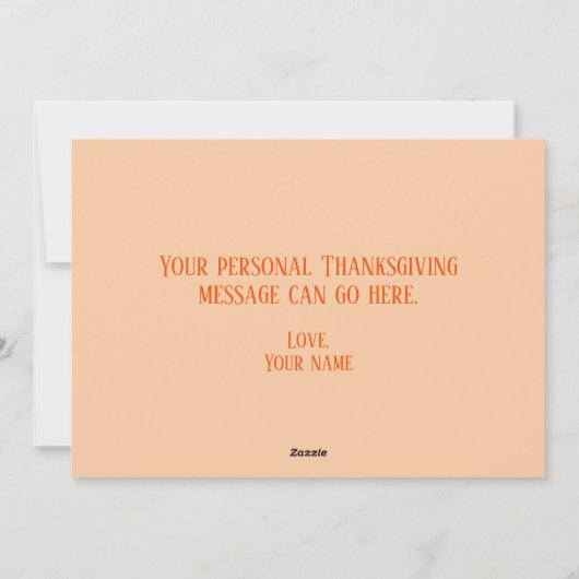 Kleurrijke Thanksgiving krans eenvoudige groet Feestdagenkaart (Achterkant)