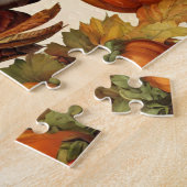 Kleurrijke  Thanksgiving Oogst en Turkije Legpuzzel (Zijkant)