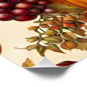 Kleurrijke  Thanksgiving Oogst en Turkije Perfect Poster (Hoek)