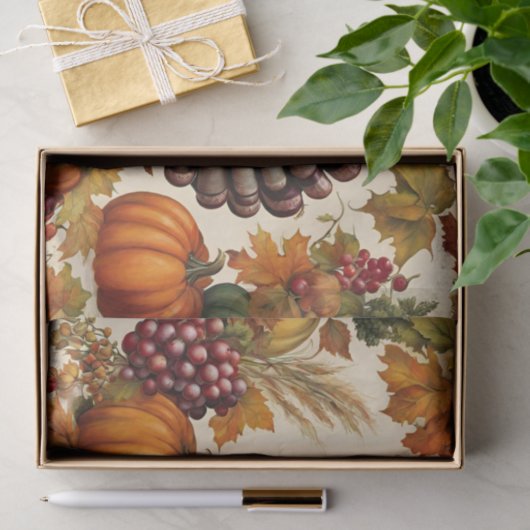 Kleurrijke Thanksgiving Oogst en Turkije Tissuepapier (Geschenk)