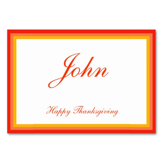 Kleurrijke Thanksgiving Plaatskaarten Kaart (Voorkant)