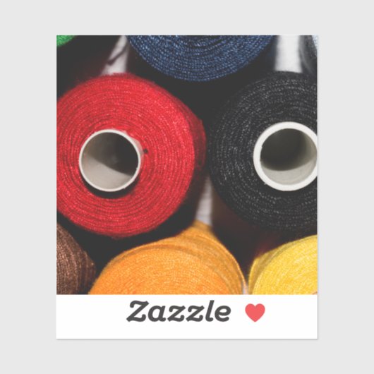 Kleurrijke threads sticker (Vel)