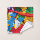 Kleurrijke Tibetaanse gebeddenvlaggen - Tibet Bad Handdoek (Wasdoekje)