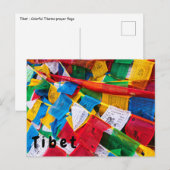 Kleurrijke Tibetaanse gebeddenvlaggen - Tibet Briefkaart (Voorkant / Achterkant)