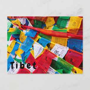 Kleurrijke Tibetaanse gebeddenvlaggen - Tibet Briefkaart