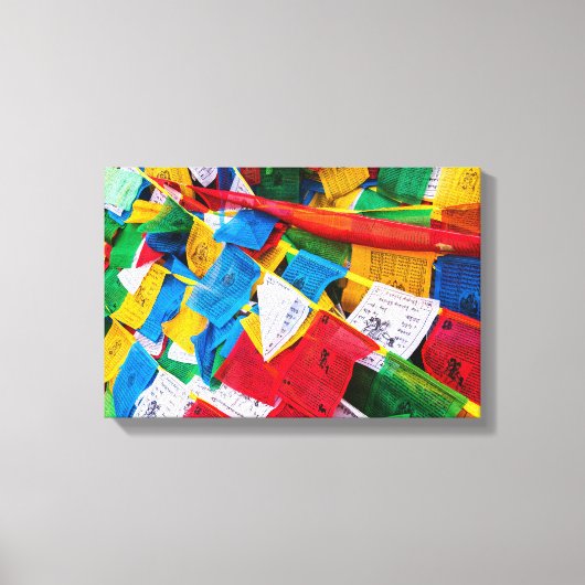 Kleurrijke Tibetaanse gebeddenvlaggen - Tibet Canvas Afdruk (Voorkant)