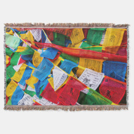 Kleurrijke Tibetaanse gebeddenvlaggen - Tibet Deken