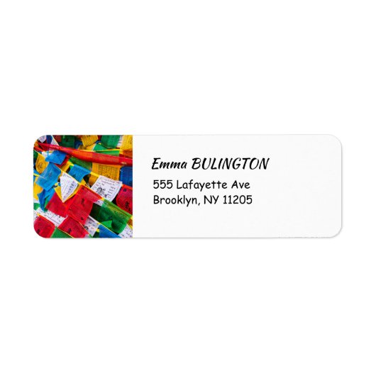 Kleurrijke Tibetaanse gebeddenvlaggen - Tibet Etiket (Voorkant)