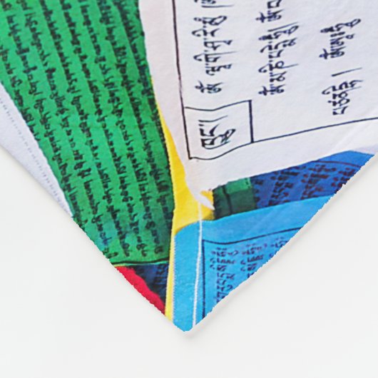 Kleurrijke Tibetaanse gebeddenvlaggen - Tibet Fleece Deken (Hoek)