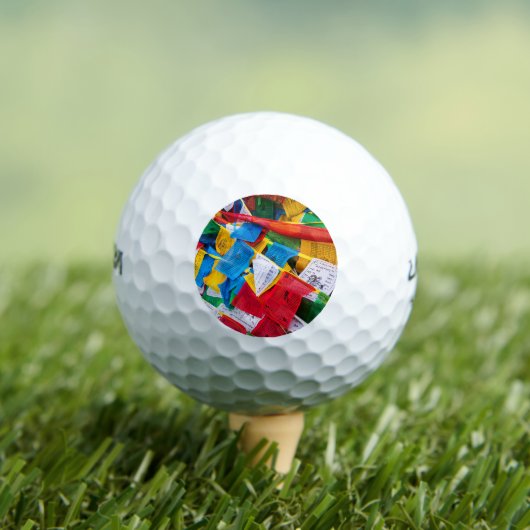 Kleurrijke Tibetaanse gebeddenvlaggen - Tibet Golfballen (Insitu Shirt)