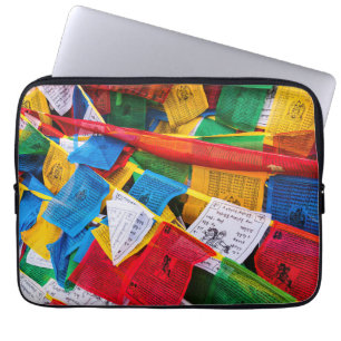 Kleurrijke Tibetaanse gebeddenvlaggen - Tibet Laptop Sleeve