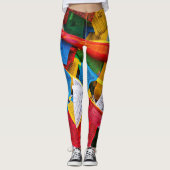 Kleurrijke Tibetaanse gebeddenvlaggen - Tibet Leggings (Voorkant)