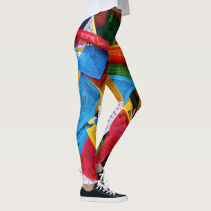 Kleurrijke Tibetaanse gebeddenvlaggen - Tibet Leggings