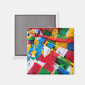 Kleurrijke Tibetaanse gebeddenvlaggen - Tibet Magneet (Voorkant / Achterkant)