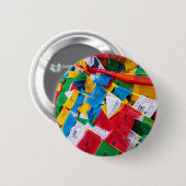 Kleurrijke Tibetaanse gebeddenvlaggen - Tibet Ronde Button 5,7 Cm (Voorkant /achterkant)