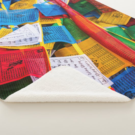 Kleurrijke Tibetaanse gebeddenvlaggen - Tibet Sherpa Deken (3/4)