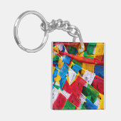 Kleurrijke Tibetaanse gebeddenvlaggen - Tibet Sleutelhanger (Voorkant Links)