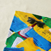 Kleurrijke Tibetaanse gebeddenvlaggen - Tibet Strandlaken (In situ)