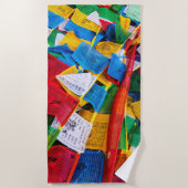 Kleurrijke Tibetaanse gebeddenvlaggen - Tibet Strandlaken (Voorkant)