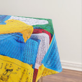 Kleurrijke Tibetaanse gebeddenvlaggen - Tibet Tafelkleed (Voorbeeld)