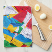 Kleurrijke Tibetaanse gebeddenvlaggen - Tibet Theedoek (Quarter Fold)